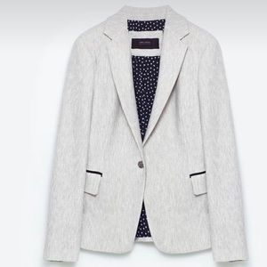 Zara Basic elbow patch blazer